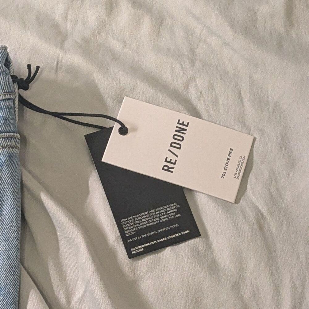 ๐ MSRP $265 RE/DONE Comfort Stretch 90's High Rise Ankle Crop Jean Size 27 - Picture 7 of 12